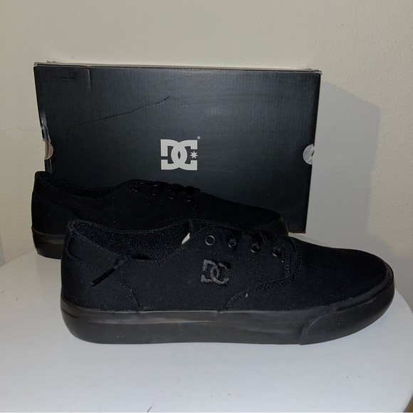 New DC shoes triple blackFlash 2 TX MX skateboarding sneakers lace up men size 9 - Picture 2 of 7